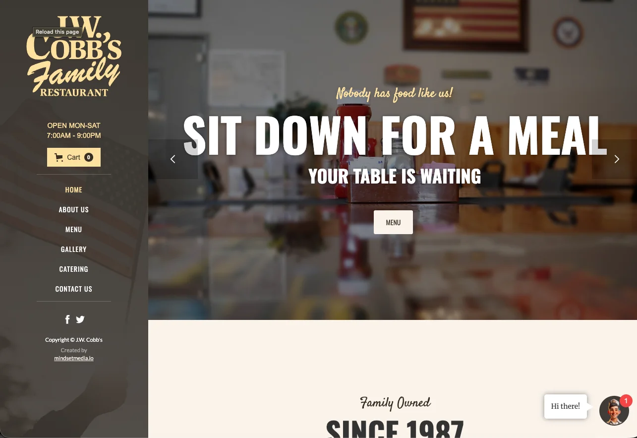J.W. Cobb's Restaurant Website