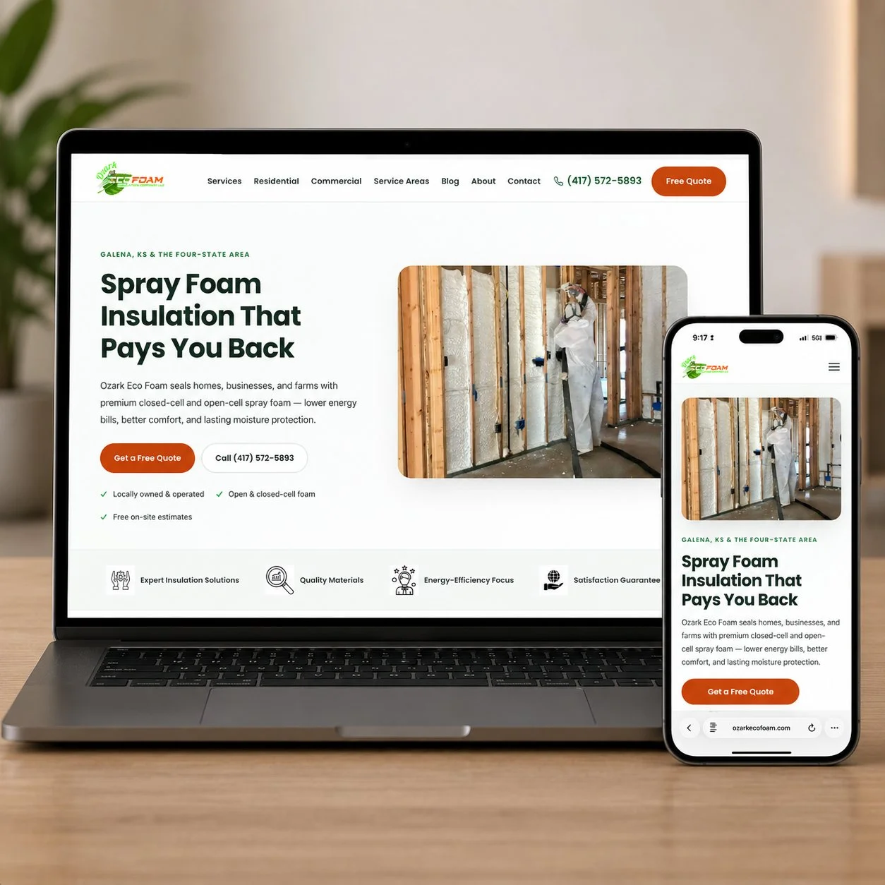 Ozark Eco Foam — Website & SEO